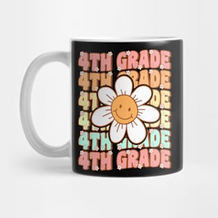 Groovy 4th Grade Back To School First Day of Fourth Grade Mug